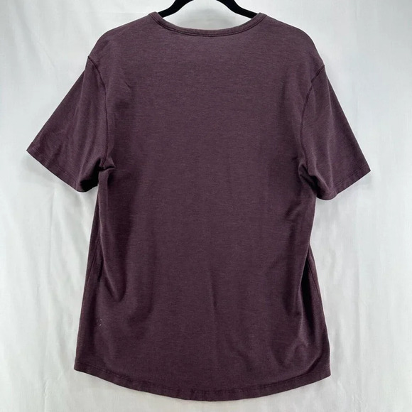 Lululemon Shirt Mens Size M Crewneck Short Sleeve Jersey Heather Purple - Picture 2 of 10